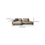 Spacious Comfort L-Shaped Brown Leather Recliner Sofa #size
