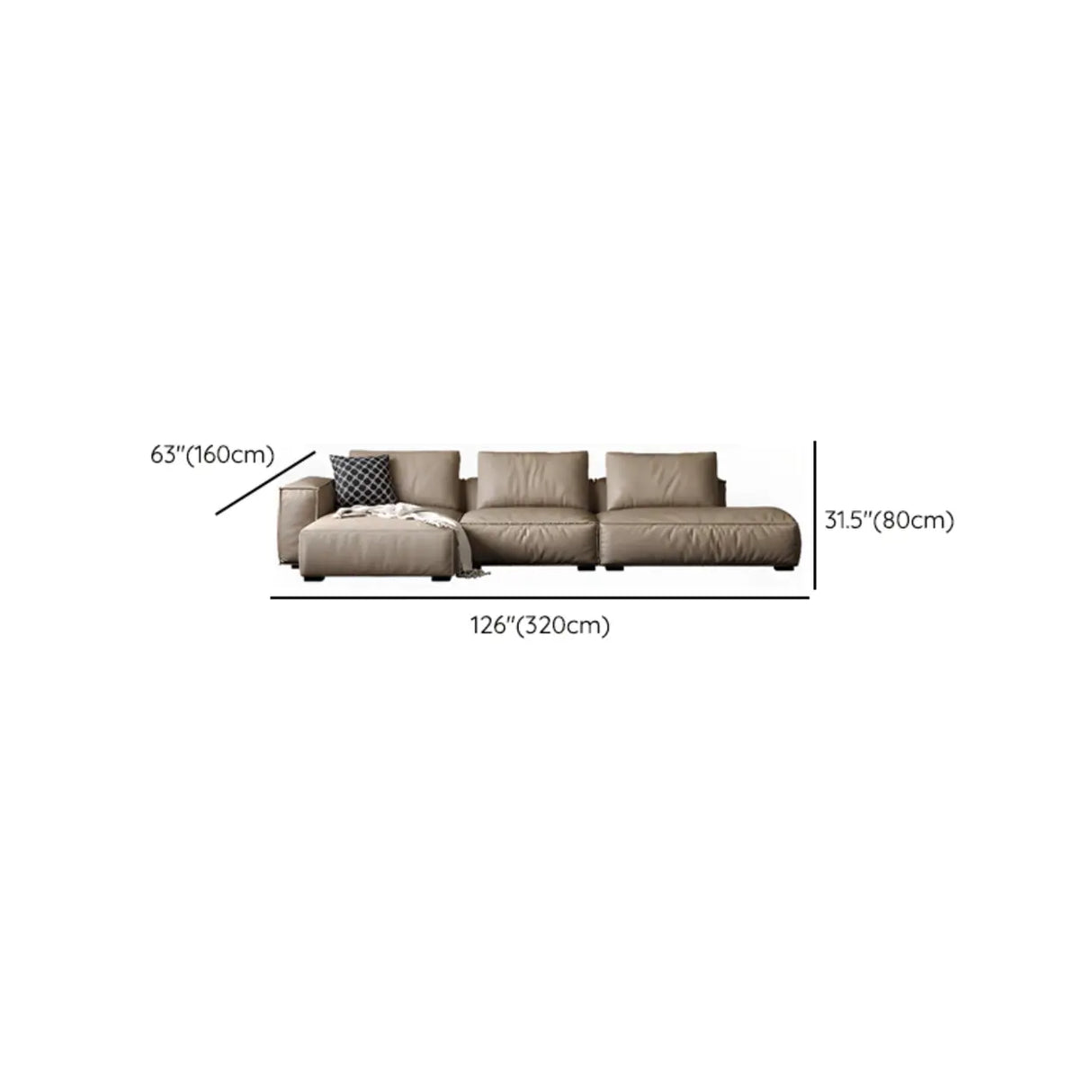 Spacious Comfort L-Shaped Brown Leather Recliner Sofa Image - 20