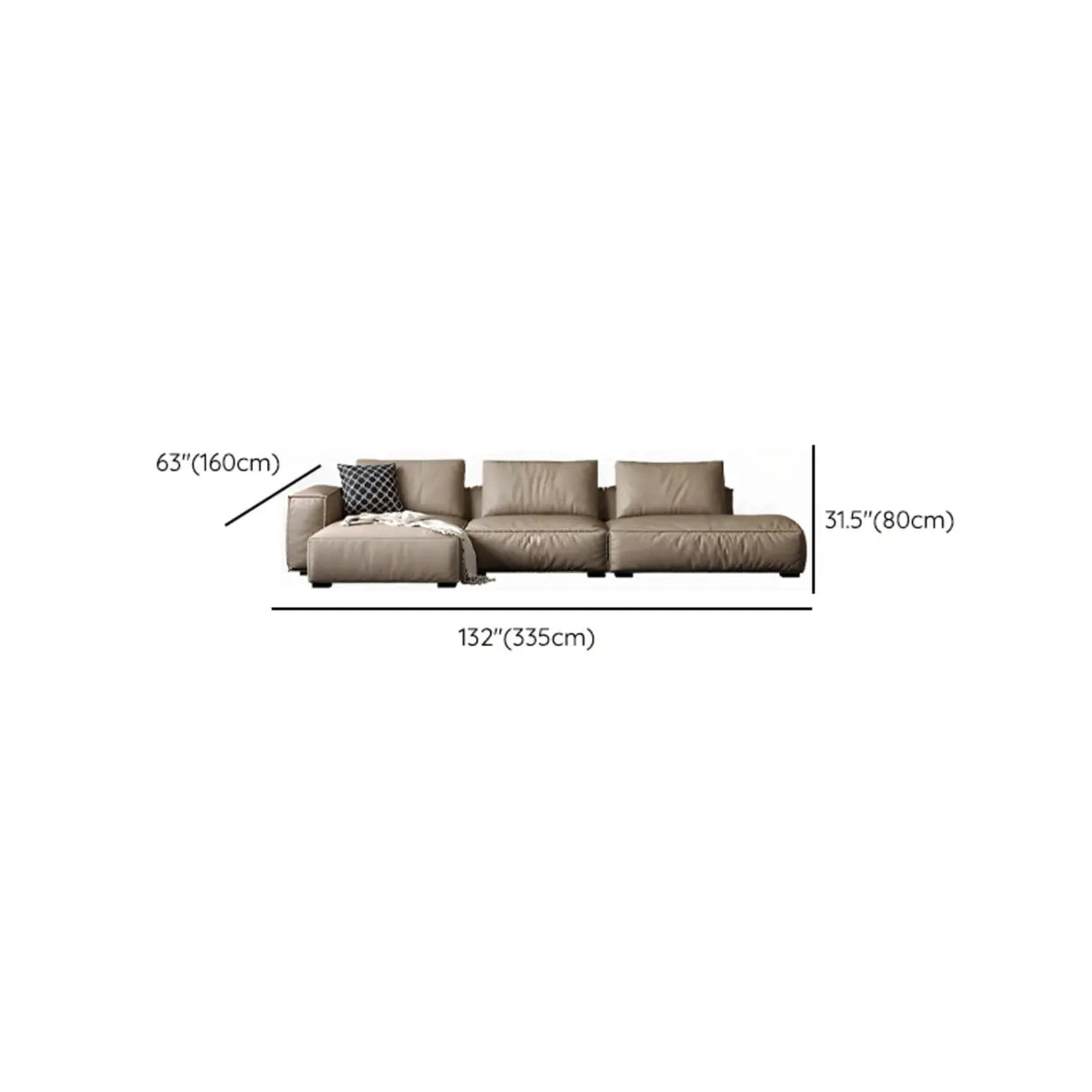 Spacious Comfort L-Shaped Brown Leather Recliner Sofa Image - 21