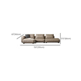 Spacious Comfort L-Shaped Brown Leather Recliner Sofa Image - 21
