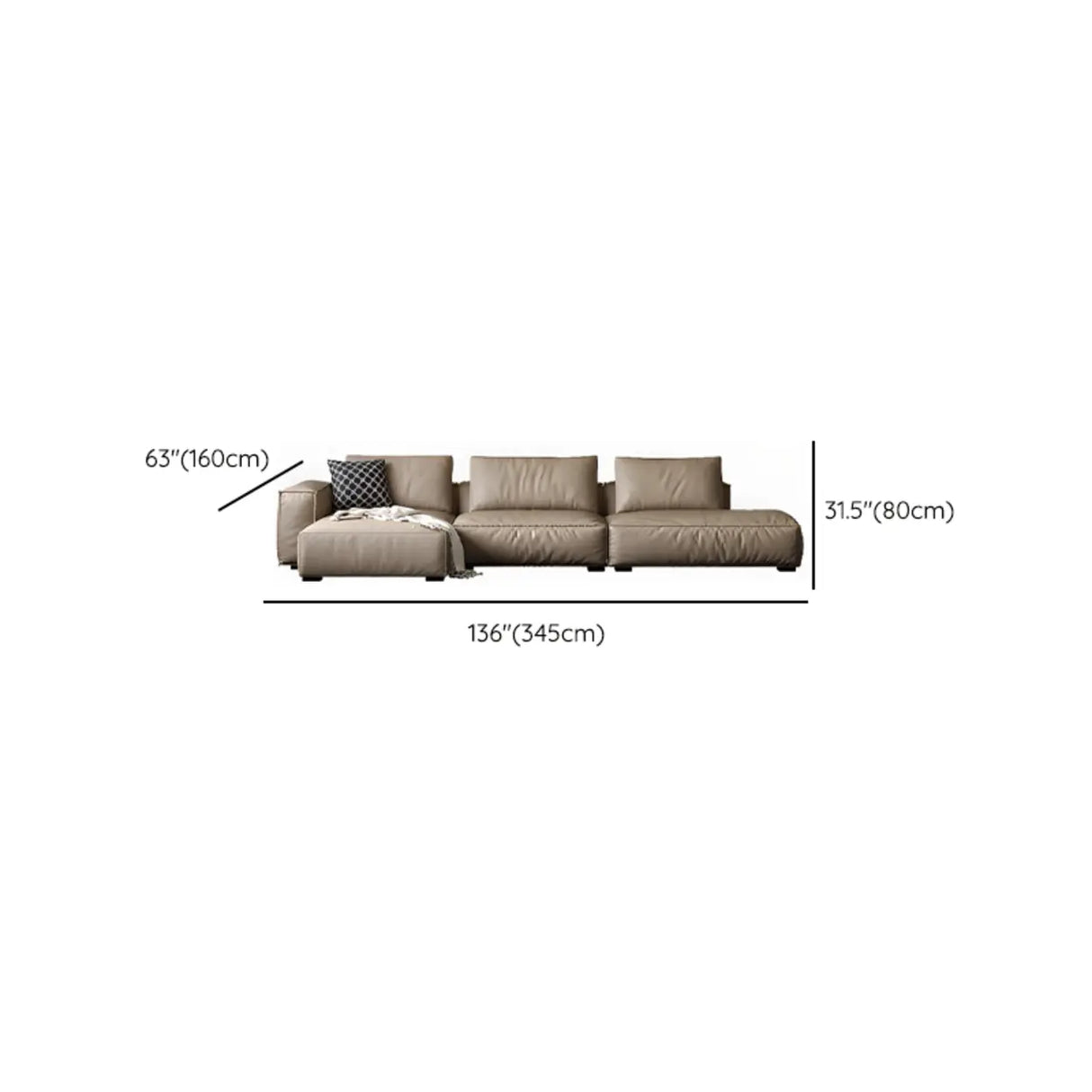 Spacious Comfort L-Shaped Brown Leather Recliner Sofa Image - 23