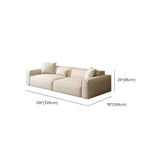 Spacious White Wooden Frame Square Arm Reception Sofa Image - 10