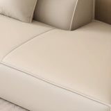 Spacious White Wooden Frame Square Arm Reception Sofa Image - 2