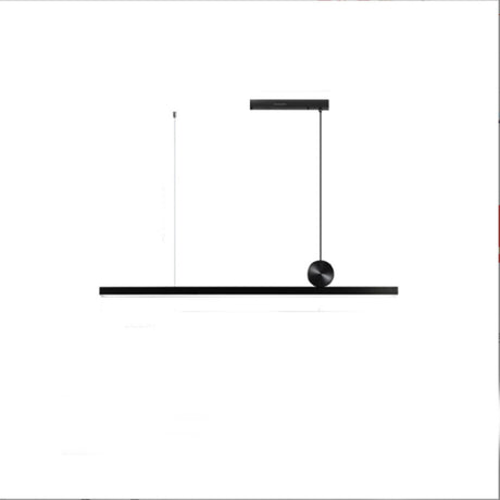 Spherical Accent Modern Linear Island Pendant Light Image - 2