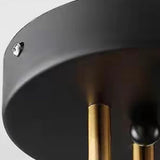 Sputnik Black Cylinder Semi-Flush Mount Light 8-Light Image - 11