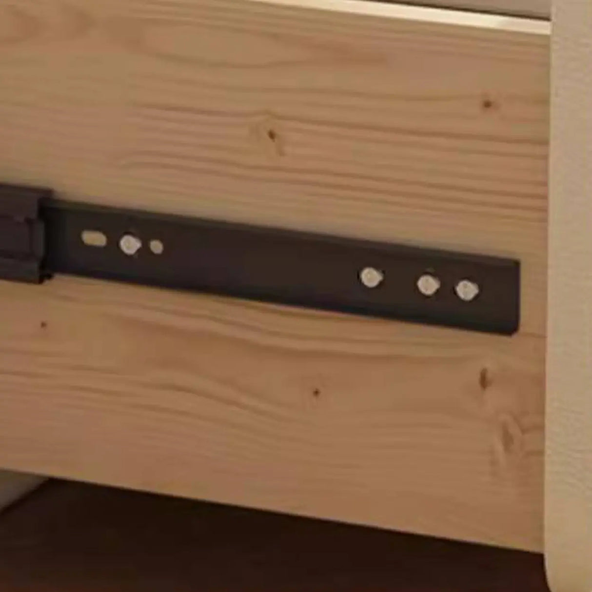 Square Faux Leather Solid Wood 2-Drawer Kids Nightstand Image - 14