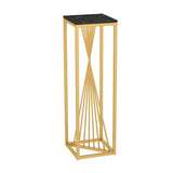 Square Gold Metal Frame Display Table Plant Stand Black Image - 11