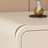 Square Leather Kids Nightstand with Two Drawers Image - 10