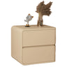 Square Leather Kids Nightstand with Two Drawers Image - 5