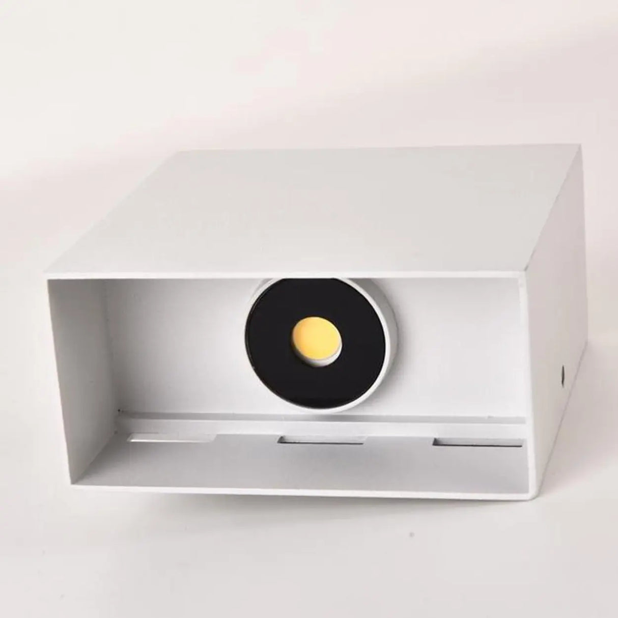 Square Modern Black LED External Up Down Wall Sconce Image - 7