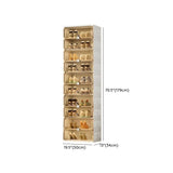 Square Plastic Entryway Beige Stackable Shoe Box Storage Image - 25