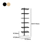 Square Vertical Minimalist Metal Etagere Bookcase White #size