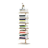Square Vertical Minimalist Metal Etagere Bookcase White Image - 8