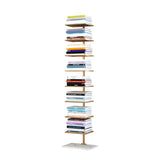 Square Vertical Minimalist Metal Etagere Bookcase White Image - 9