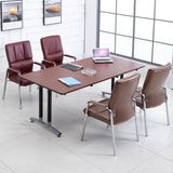 Stable Black Ergonomic Leather Office Chair with Arms Image - 4
