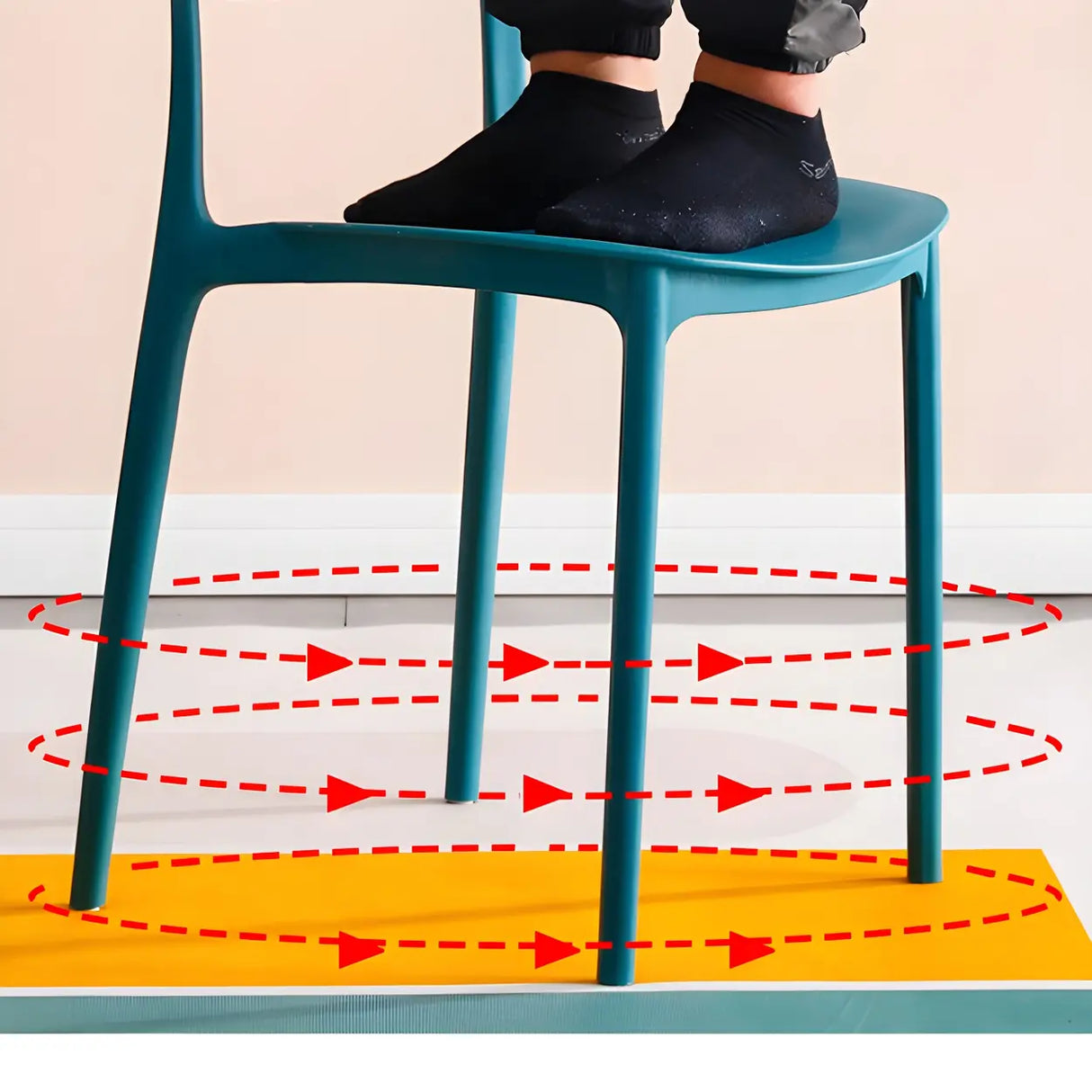 Stackable Armless Dining Side Chair with Open Low Back Image - 12