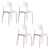Stackable Armless Dining Side Chair with Open Low Back Image - 16