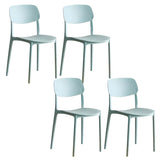 Stackable Armless Dining Side Chair with Open Low Back Image - 18