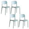 Stackable Armless Dining Side Chair with Open Low Back Image - 18