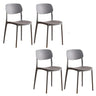 Stackable Armless Dining Side Chair with Open Low Back Image - 22