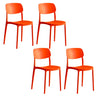 Stackable Armless Dining Side Chair with Open Low Back Image - 24