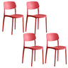 Stackable Armless Dining Side Chair with Open Low Back Image - 26