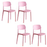 Stackable Armless Dining Side Chair with Open Low Back Image - 7