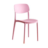 Stackable Armless Dining Side Chair with Open Low Back Image - 8