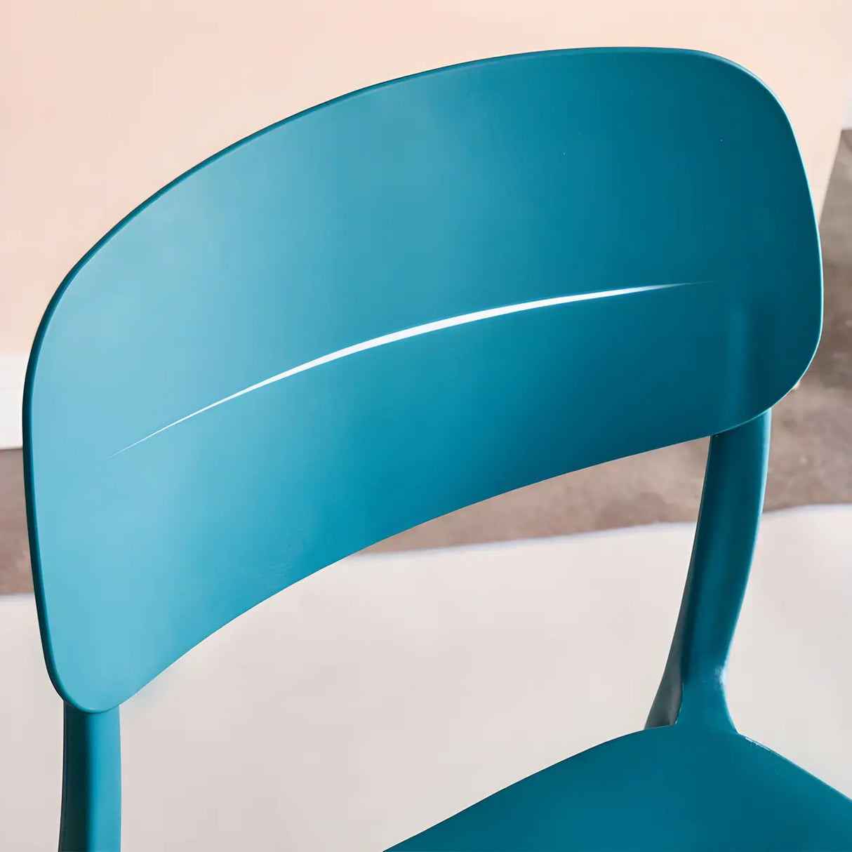 Stackable Armless Dining Side Chair with Open Low Back Image - 9