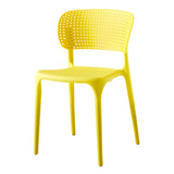 Stackable Minimalist Open Back Side Chair with Four-Leg Image - 10