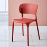 Stackable Minimalist Open Back Side Chair with Four-Leg Image - 7
