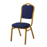 Stackable Print Fabric High Back Metal Dining Chair Image - 12