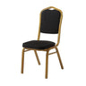 Stackable Print Fabric High Back Metal Dining Chair Image - 13