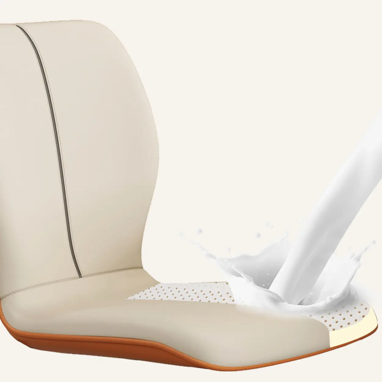 Stackable PU Leather Solid Back Dining Chair with Metal Legs Image - 12