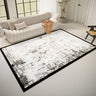 Stain Resistant Abstract Polyester Gray Area Rug Image - 12