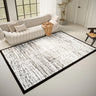 Stain Resistant Abstract Polyester Gray Area Rug Image - 7