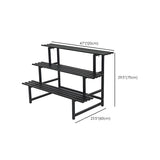 Stain-Resistant Black Metal Rectangle Multi-Tier Plant Rack #size