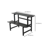 Stain-Resistant Black Metal Rectangle Multi-Tier Plant Rack Image - 27
