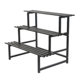 Stain-Resistant Black Metal Rectangle Multi-Tier Plant Rack Image - 9