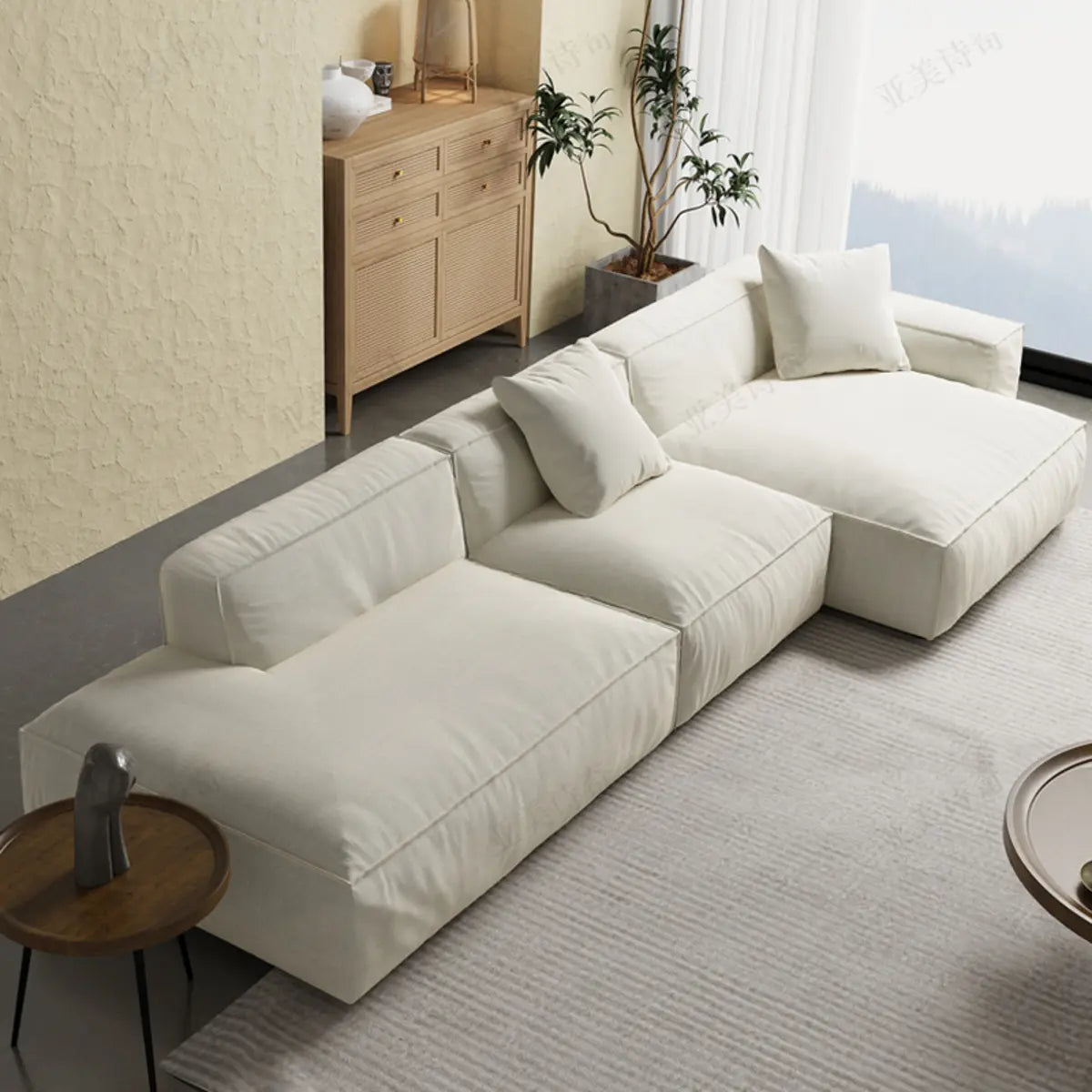 Stain Resistant Cushion Back L-Shape Recliner Sectional Image - 11