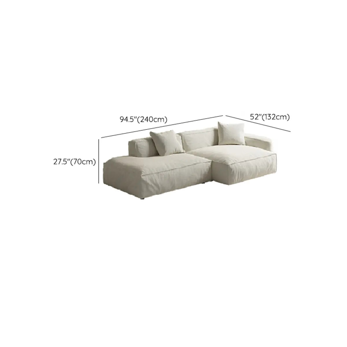 Stain Resistant Cushion Back L-Shape Recliner Sectional 