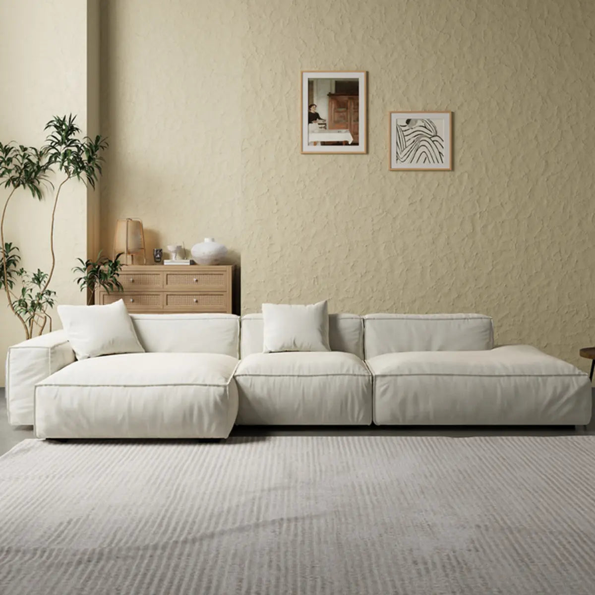 Stain Resistant Cushion Back L-Shape Recliner Sectional Image - 4