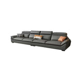 Stain Resistant Eco-Leather Flared Arm Sofa Chaise Image - 5