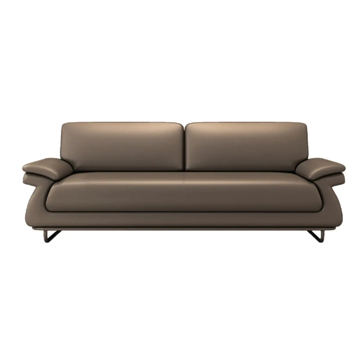 Stain Resistant Faux Leather Reception Sofa with Legs Image - 10