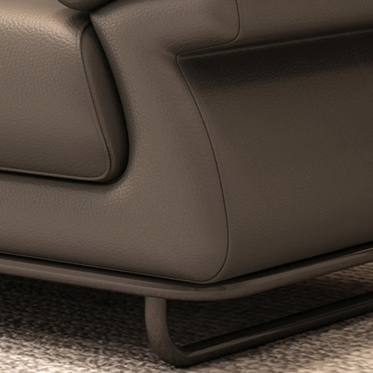 Stain Resistant Faux Leather Reception Sofa with Legs Image - 12