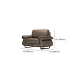 Stain Resistant Faux Leather Reception Sofa with Legs #size
