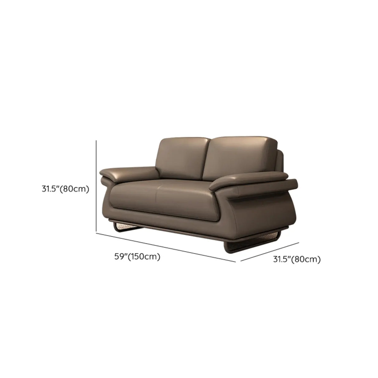 Stain Resistant Faux Leather Reception Sofa with Legs Image - 17