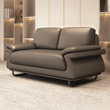 Stain Resistant Faux Leather Reception Sofa with Legs Image - 2