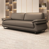 Stain Resistant Faux Leather Reception Sofa with Legs Image - 5