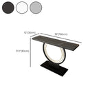Stain Resistant Gold Circular Base Stone Console Table #size